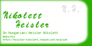 nikolett heisler business card